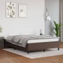 Estructura de cama sin colchón cuero sintético marrón 140x190cm