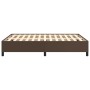 Estructura de cama sin colchón cuero sintético marrón 140x190cm
