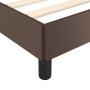 Estructura de cama sin colchón cuero sintético marrón 140x190cm