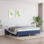 Cama sin colchón tela azul 160x200 cm