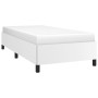 Estructura de cama sin colchón cuero sintético blanco 100x200cm
