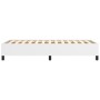 Estructura de cama sin colchón cuero sintético blanco 100x200cm