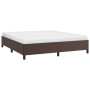 Estructura de cama sin colchón cuero sintético marrón 160x200cm