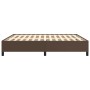 Estructura de cama sin colchón cuero sintético marrón 160x200cm