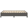 Estructura de cama sin colchón cuero sintético gris 140x200 cm