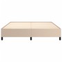 Estructura cama sin colchón cuero sintético capuchino 160x200cm