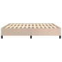 Estructura cama sin colchón cuero sintético capuchino 160x200cm