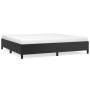 Estructura de cama sin colchón cuero sintético negro 200x200 cm