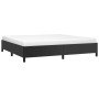Estructura de cama sin colchón cuero sintético negro 200x200 cm