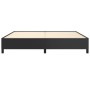 Estructura de cama sin colchón cuero sintético negro 200x200 cm