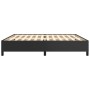 Estructura de cama sin colchón cuero sintético negro 200x200 cm