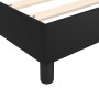 Estructura de cama sin colchón cuero sintético negro 200x200 cm