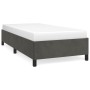 Estructura de cama sin colchón terciopelo gris oscuro 90x190 cm
