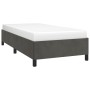 Estructura de cama sin colchón terciopelo gris oscuro 90x190 cm