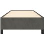 Estructura de cama sin colchón terciopelo gris oscuro 90x190 cm
