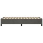Estructura de cama sin colchón terciopelo gris oscuro 90x190 cm