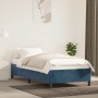 Estructura de cama sin colchón terciopelo azul oscuro 100x200cm