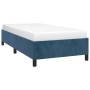 Estructura de cama sin colchón terciopelo azul oscuro 100x200cm