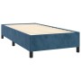 Estructura de cama sin colchón terciopelo azul oscuro 100x200cm