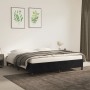 Estructura de cama sin colchón terciopelo negro 180x200 cm