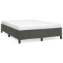 Estructura de cama sin colchón terciopelo gris oscuro 140x200cm