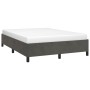 Estructura de cama sin colchón terciopelo gris oscuro 140x200cm