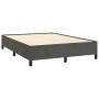 Estructura de cama sin colchón terciopelo gris oscuro 140x200cm