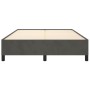 Estructura de cama sin colchón terciopelo gris oscuro 140x200cm