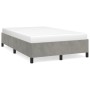 Estructura de cama sin colchón terciopelo gris claro 120x200 cm