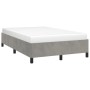 Estructura de cama sin colchón terciopelo gris claro 120x200 cm