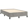 Estructura de cama sin colchón terciopelo gris claro 120x200 cm