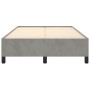 Estructura de cama sin colchón terciopelo gris claro 120x200 cm