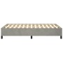 Estructura de cama sin colchón terciopelo gris claro 120x200 cm