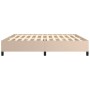 Estructura cama sin colchón cuero sintético capuchino 200x200cm
