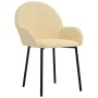 Sillas de comedor 2 unidades terciopelo crema
