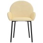Sillas de comedor 2 unidades terciopelo crema