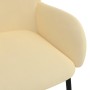Sillas de comedor 2 unidades terciopelo crema