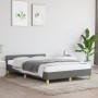 Estructura de cama sin colchón tela gris oscuro 120x200 cm
