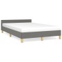 Estructura de cama sin colchón tela gris oscuro 120x200 cm