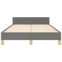 Estructura de cama sin colchón tela gris oscuro 120x200 cm