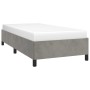 Estructura de cama sin colchón terciopelo gris claro 100x200 cm
