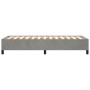 Estructura de cama sin colchón terciopelo gris claro 100x200 cm