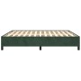 Estructura cama sin colchón terciopelo verde oscuro 160x200 cm