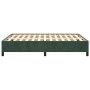 Estructura cama sin colchón terciopelo verde oscuro 140x200 cm