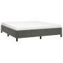 Estructura de cama sin colchón terciopelo gris oscuro 160x200cm
