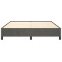 Estructura de cama sin colchón terciopelo gris oscuro 160x200cm