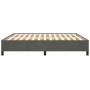 Estructura de cama sin colchón terciopelo gris oscuro 160x200cm