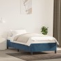 Estructura de cama sin colchón terciopelo azul oscuro 90x200 cm