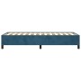 Estructura de cama sin colchón terciopelo azul oscuro 90x200 cm