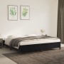 Estructura cama sin colchón terciopelo negro 200x200 cm